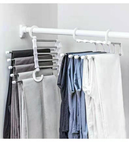 Keep Your Pants Safe and Stable with 5 in 1 Magic Trouser Rack Hangers.
