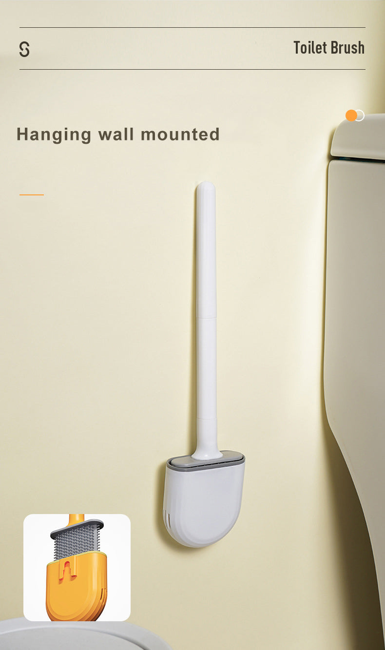 Easy To Clean, Flexible, Durable and Soft - Wall Mounted Toilet Brush