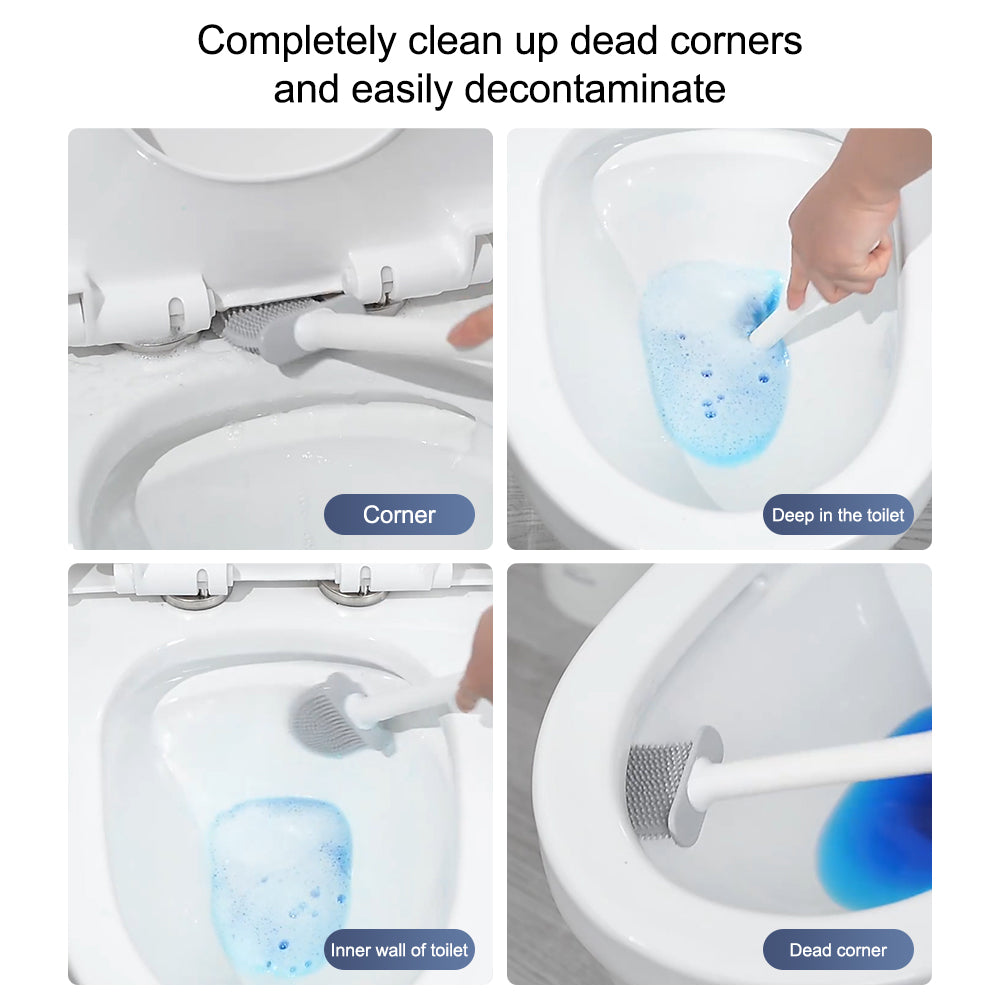 Easy To Clean, Flexible, Durable and Soft - Wall Mounted Toilet Brush
