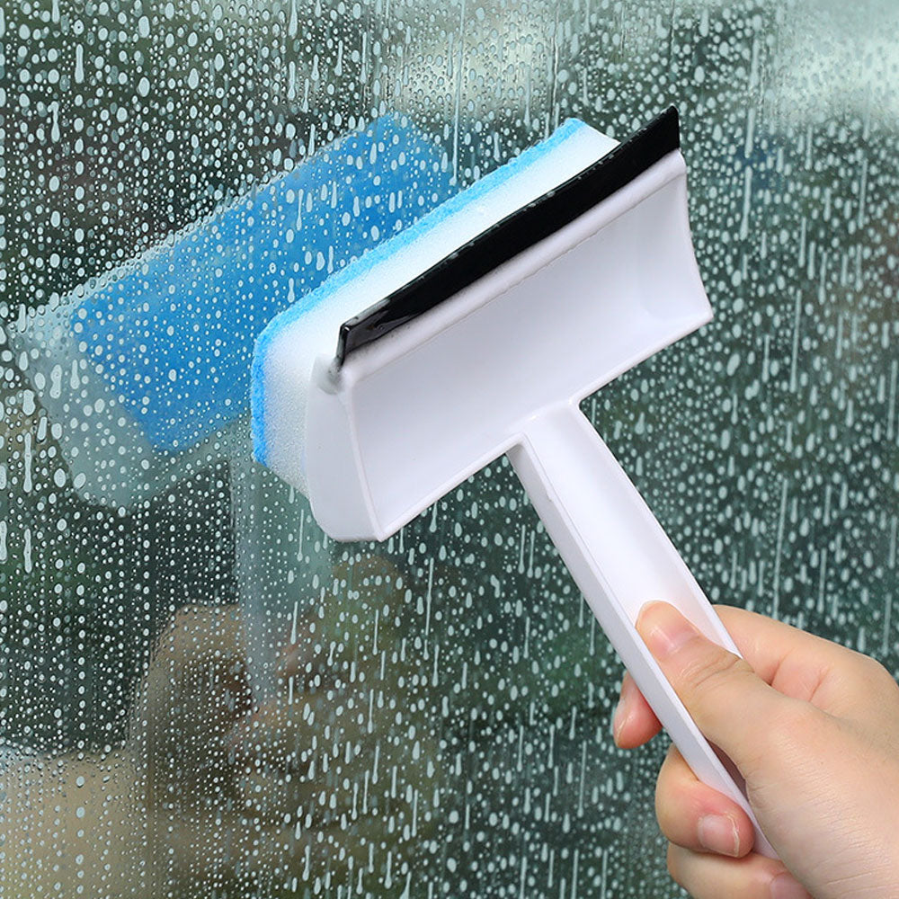 2-in-1 Glass Wiper Soap Cleaner | Squeegee + Brush