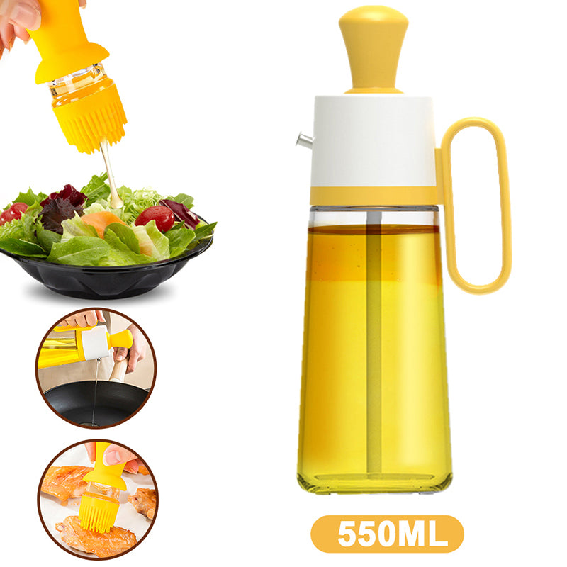 Keep Your Kitchen Clean with the 2 In 1 Glass Olive Oil Dispenser.