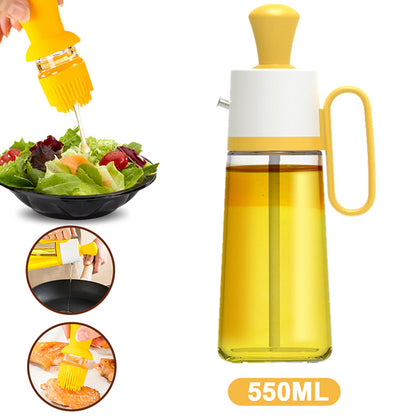 Keep Your Kitchen Clean with the 2 In 1 Glass Olive Oil Dispenser.