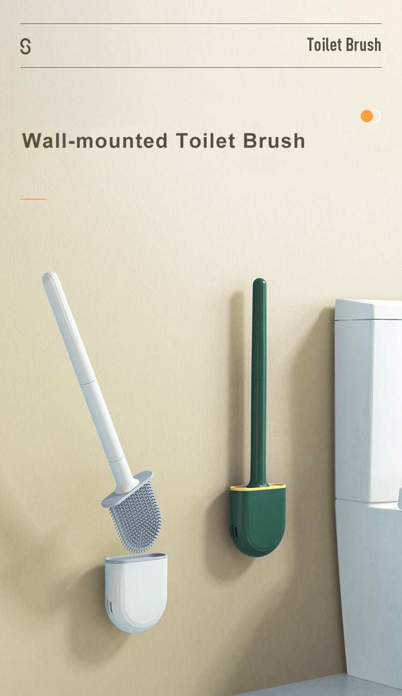 Easy To Clean, Flexible, Durable and Soft - Wall Mounted Toilet Brush