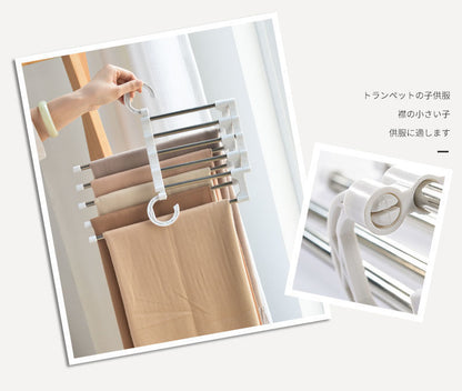 Keep Your Pants Safe and Stable with 5 in 1 Magic Trouser Rack Hangers.