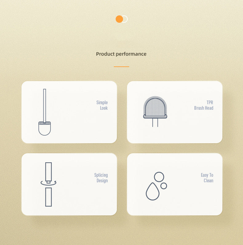 Easy To Clean, Flexible, Durable and Soft - Wall Mounted Toilet Brush