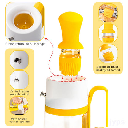 Keep Your Kitchen Clean with the 2 In 1 Glass Olive Oil Dispenser.