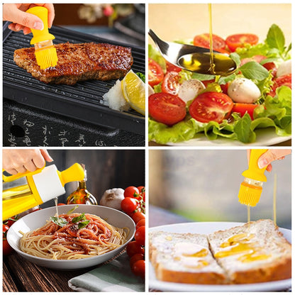 Keep Your Kitchen Clean with the 2 In 1 Glass Olive Oil Dispenser.
