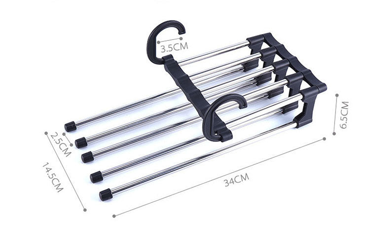 Keep Your Pants Safe and Stable with 5 in 1 Magic Trouser Rack Hangers.