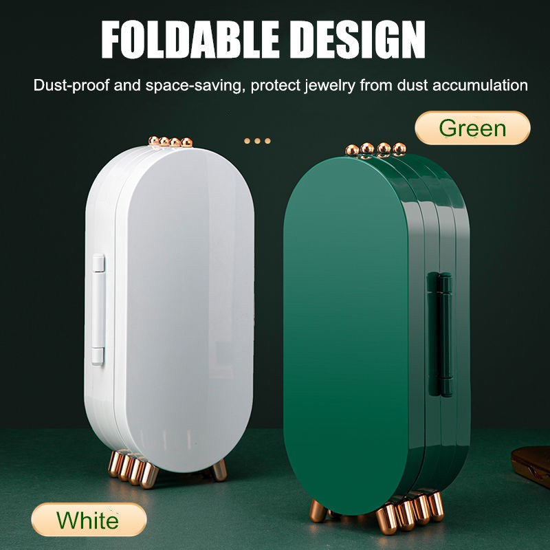 Keep your jewels safe and stylish with our foldable jewelry storage box
