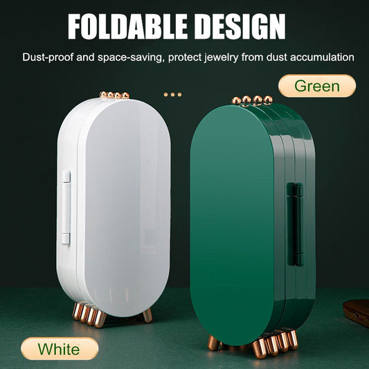 Keep your jewels safe and stylish with our foldable jewelry storage box