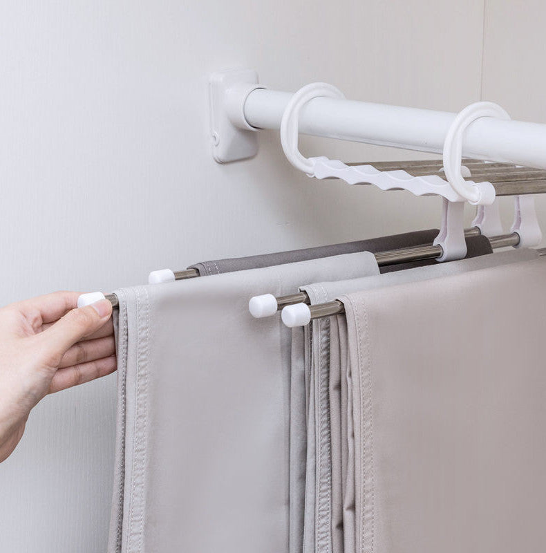 Keep Your Pants Safe and Stable with 5 in 1 Magic Trouser Rack Hangers.