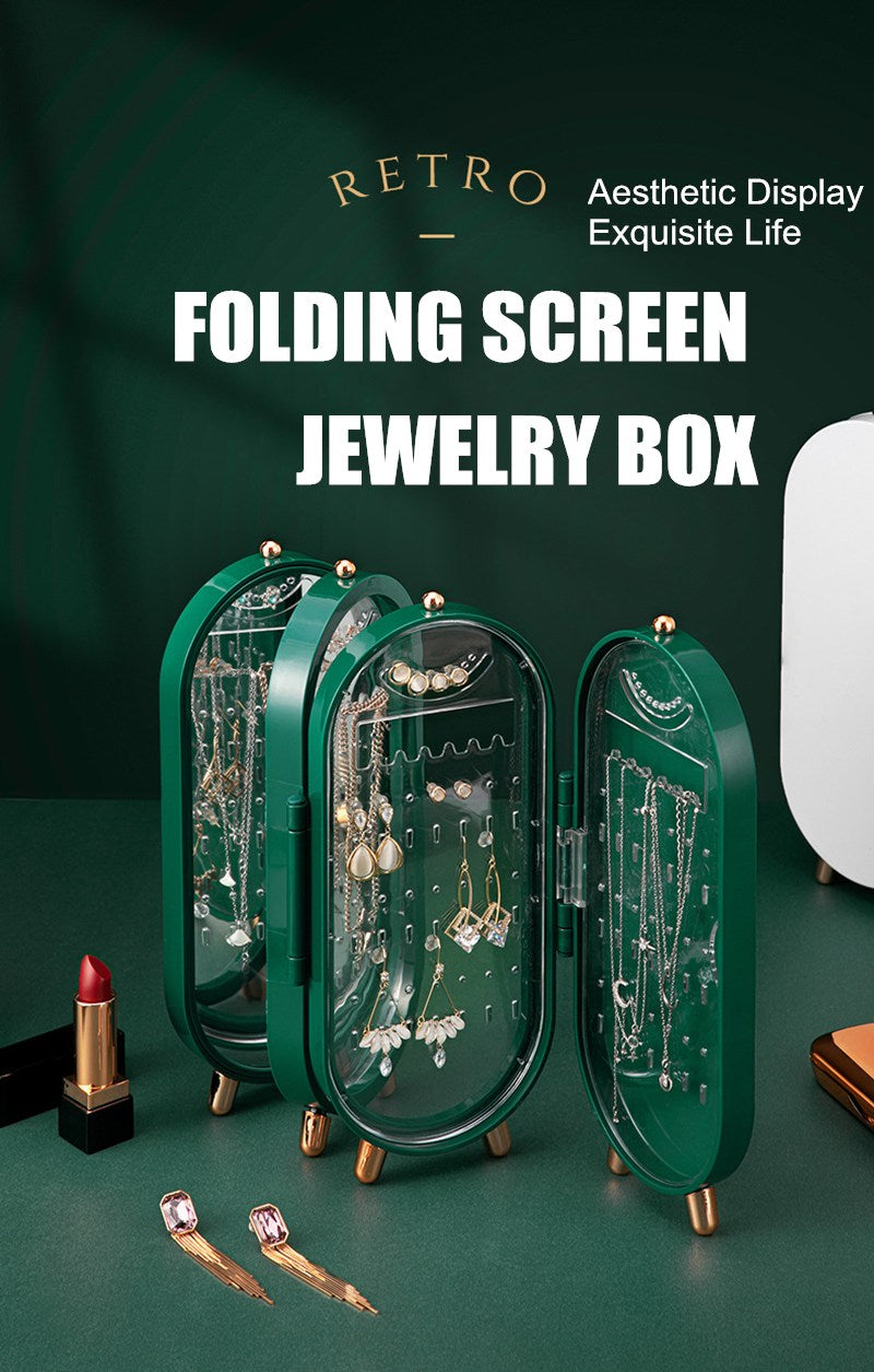 Keep your jewels safe and stylish with our foldable jewelry storage box