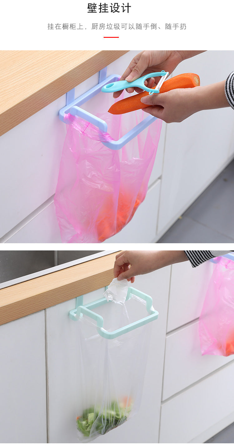Hang your dish towels and garbage bags with this Kitchen Hanging Trash Bag Rack