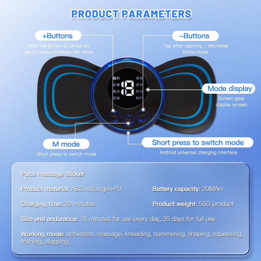 Relieve Your Neck Pain with EMS Neck Massager Gel Pads.