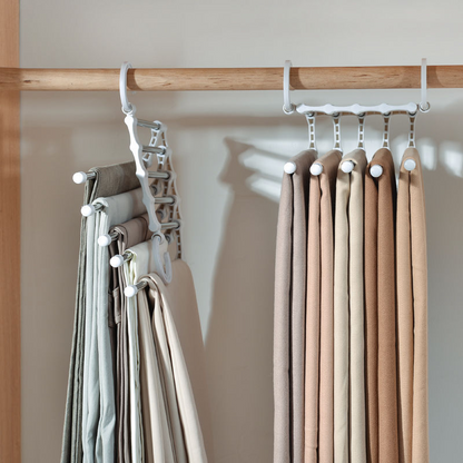 Keep Your Pants Safe and Stable with 5 in 1 Magic Trouser Rack Hangers.