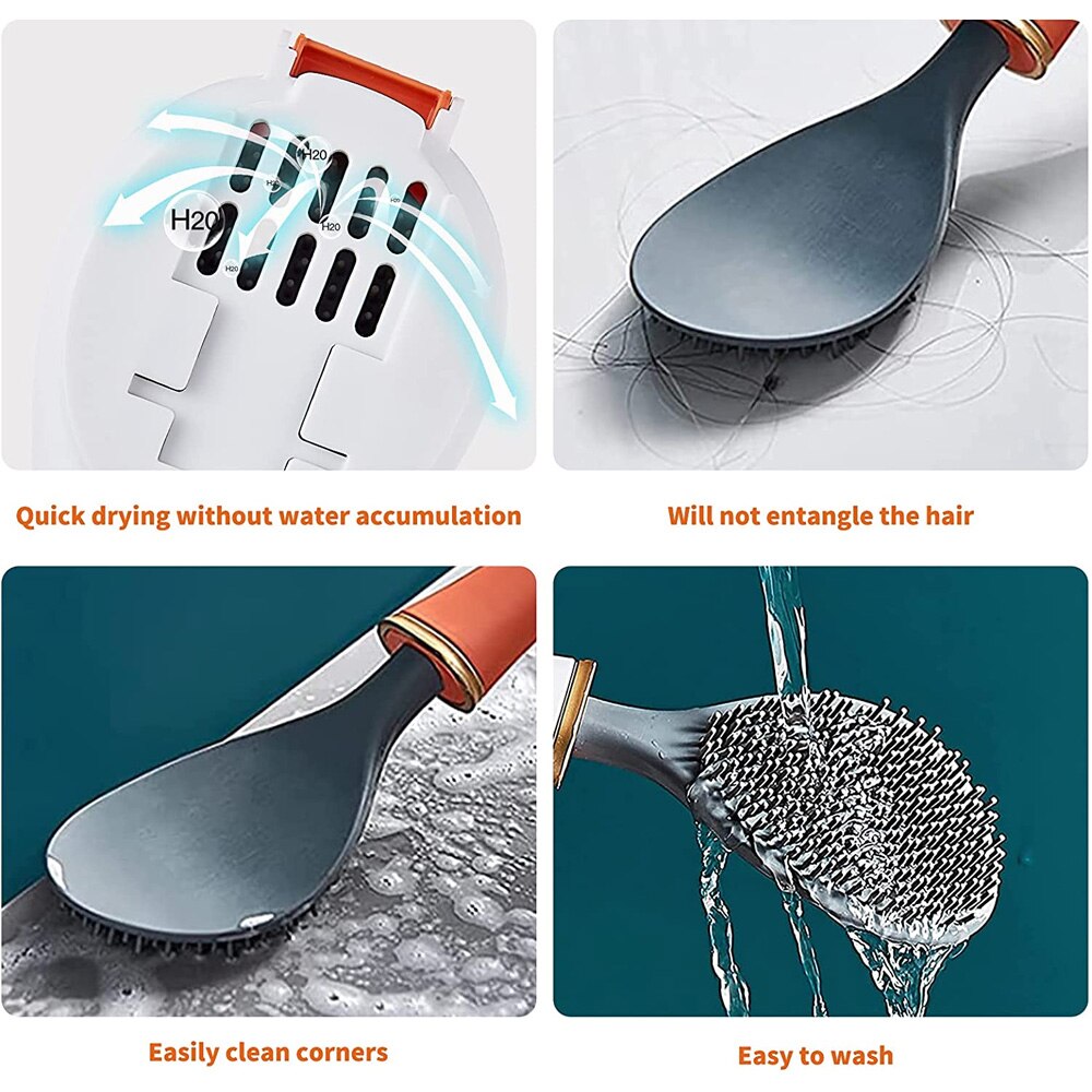 Easy To Clean, Flexible, Durable and Soft - Wall Mounted Toilet Brush
