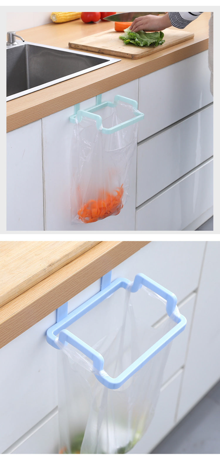 Hang your dish towels and garbage bags with this Kitchen Hanging Trash Bag Rack