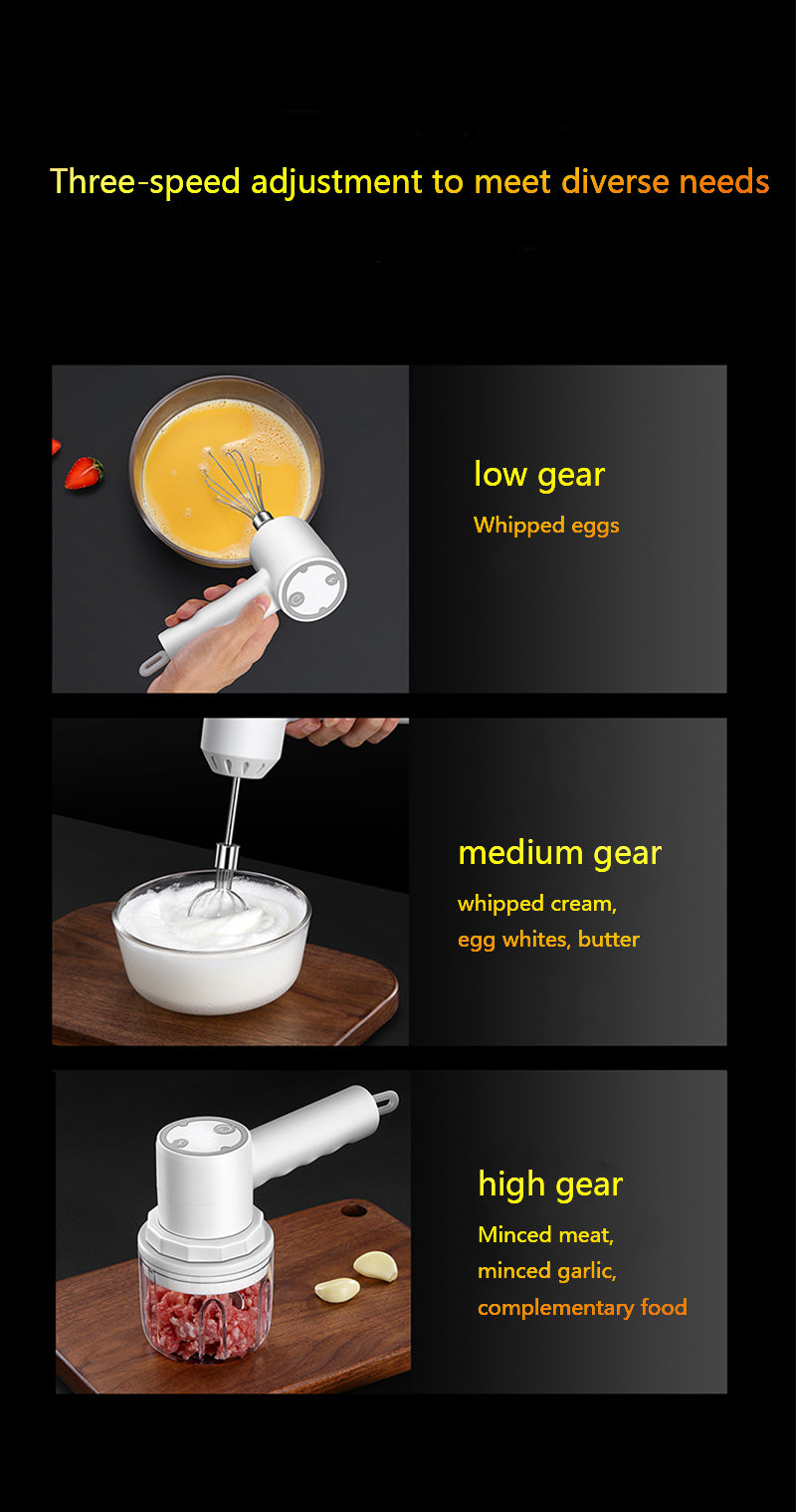 The Best Way to Save Time in the Kitchen? With the Wireless Electric Egg and Grinder Mixer!