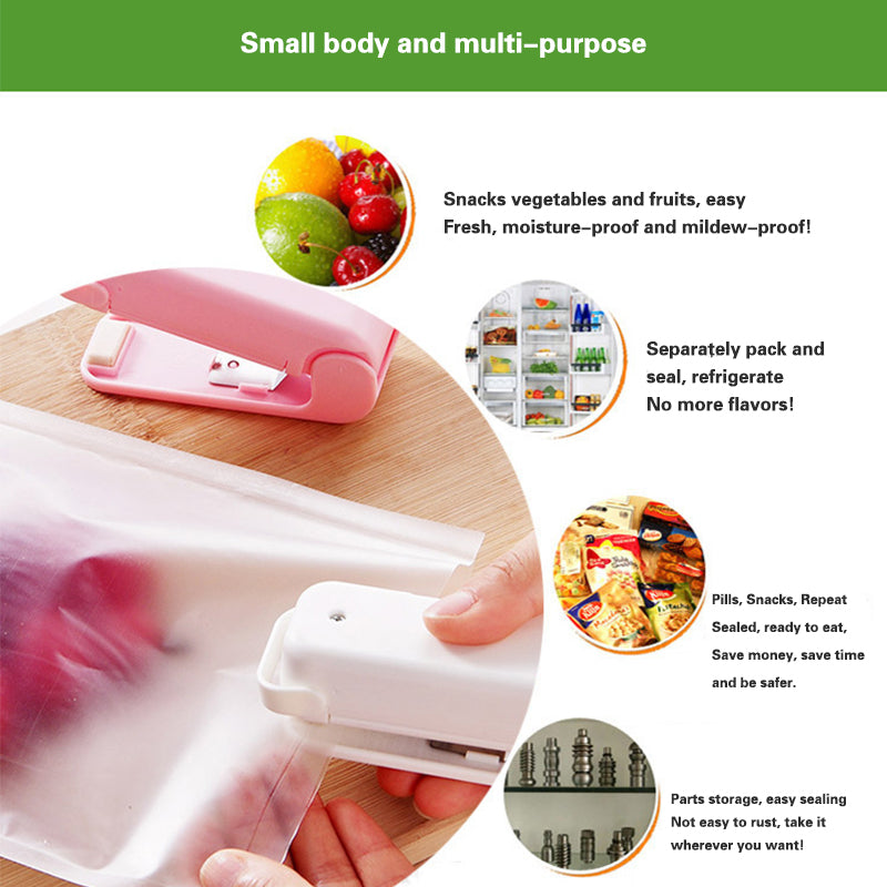 Keep your food fresh and dry with our portable hand sealer