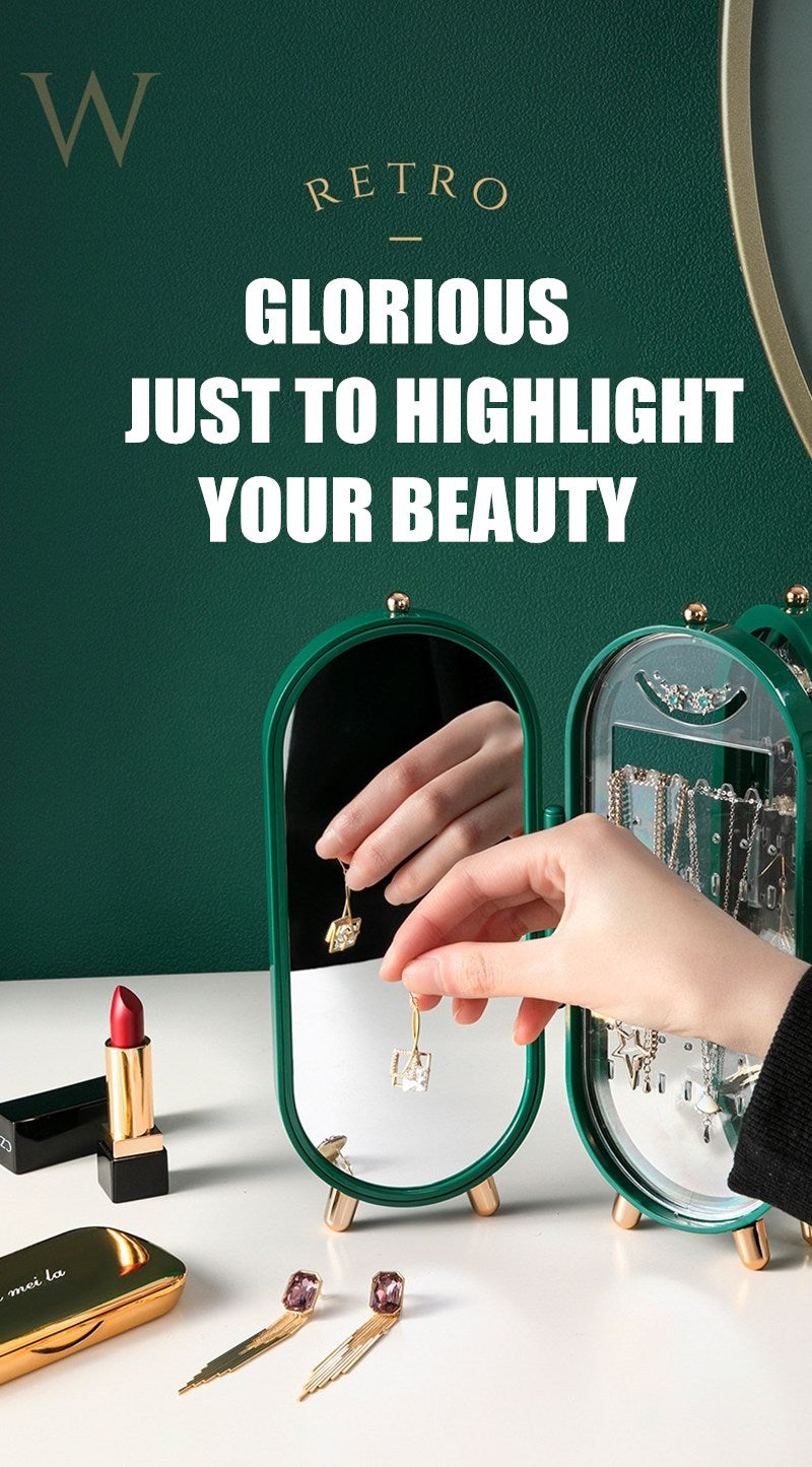 Keep your jewels safe and stylish with our foldable jewelry storage box