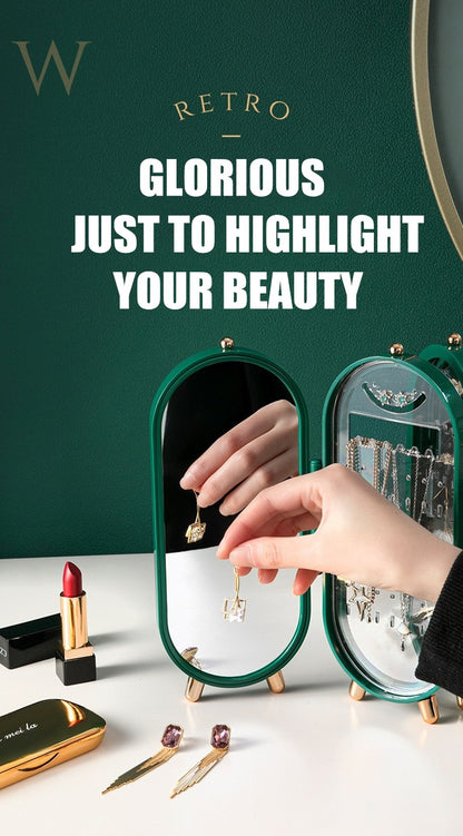 Keep your jewels safe and stylish with our foldable jewelry storage box