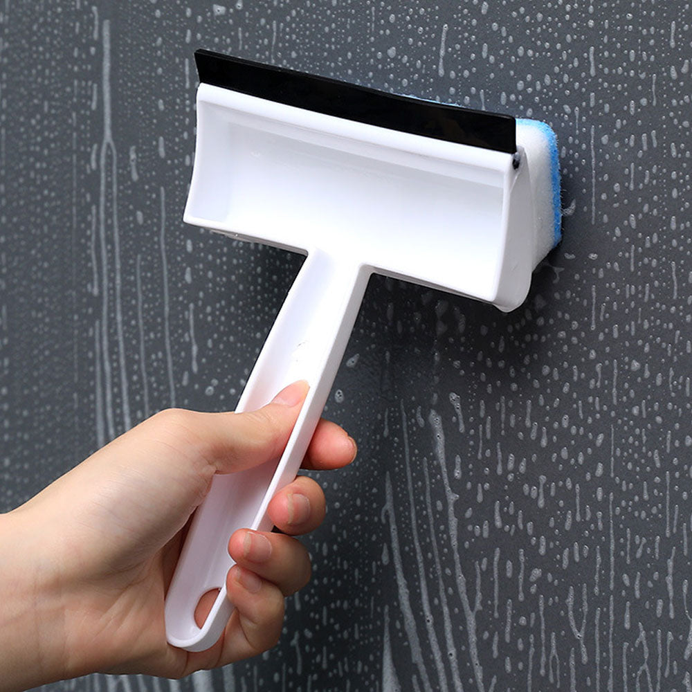 2-in-1 Glass Wiper Soap Cleaner | Squeegee + Brush