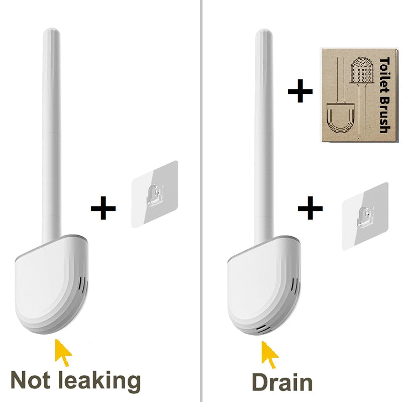 Easy To Clean, Flexible, Durable and Soft - Wall Mounted Toilet Brush