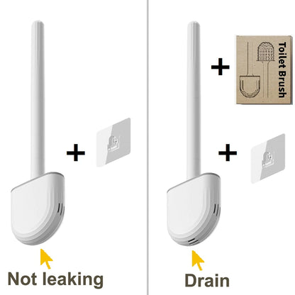 Easy To Clean, Flexible, Durable and Soft - Wall Mounted Toilet Brush
