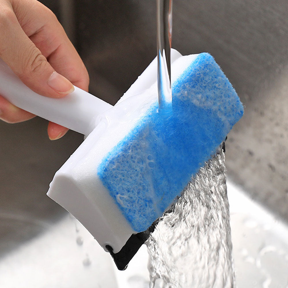 2-in-1 Glass Wiper Soap Cleaner | Squeegee + Brush