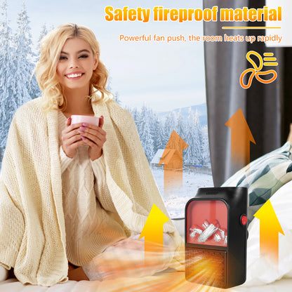 Keep That Home Sweet Home Warmer | Mini ElectricWall-outlet Flame Heater