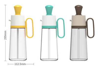 Keep Your Kitchen Clean with the 2 In 1 Glass Olive Oil Dispenser.