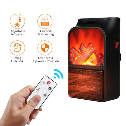 Keep That Home Sweet Home Warmer | Mini ElectricWall-outlet Flame Heater