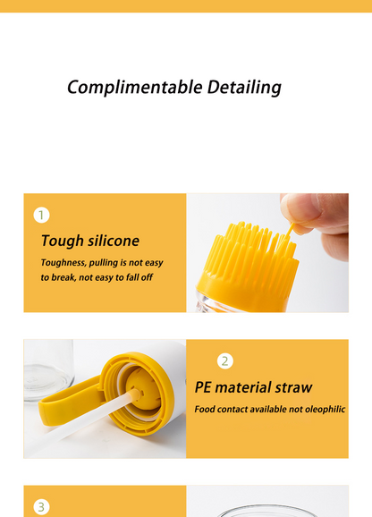 Keep Your Kitchen Clean with the 2 In 1 Glass Olive Oil Dispenser.