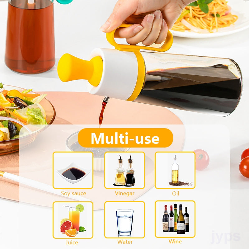 Keep Your Kitchen Clean with the 2 In 1 Glass Olive Oil Dispenser.
