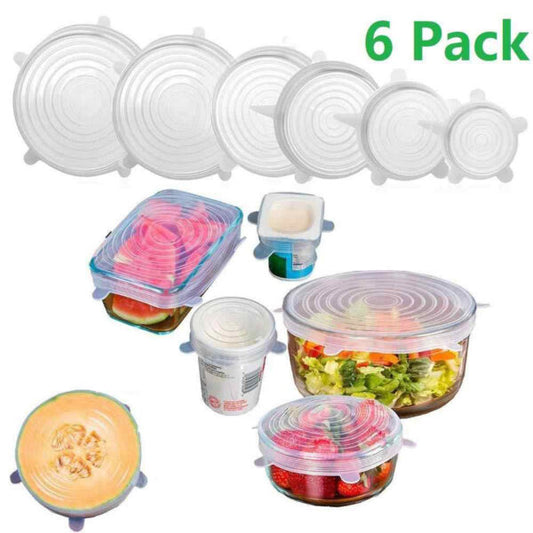 Keep your food fresh and your kitchen tidy with this set of 06 pics-set silicone lids